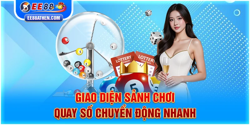 Giao diện sảnh chơi quay số chuyển động nhanh